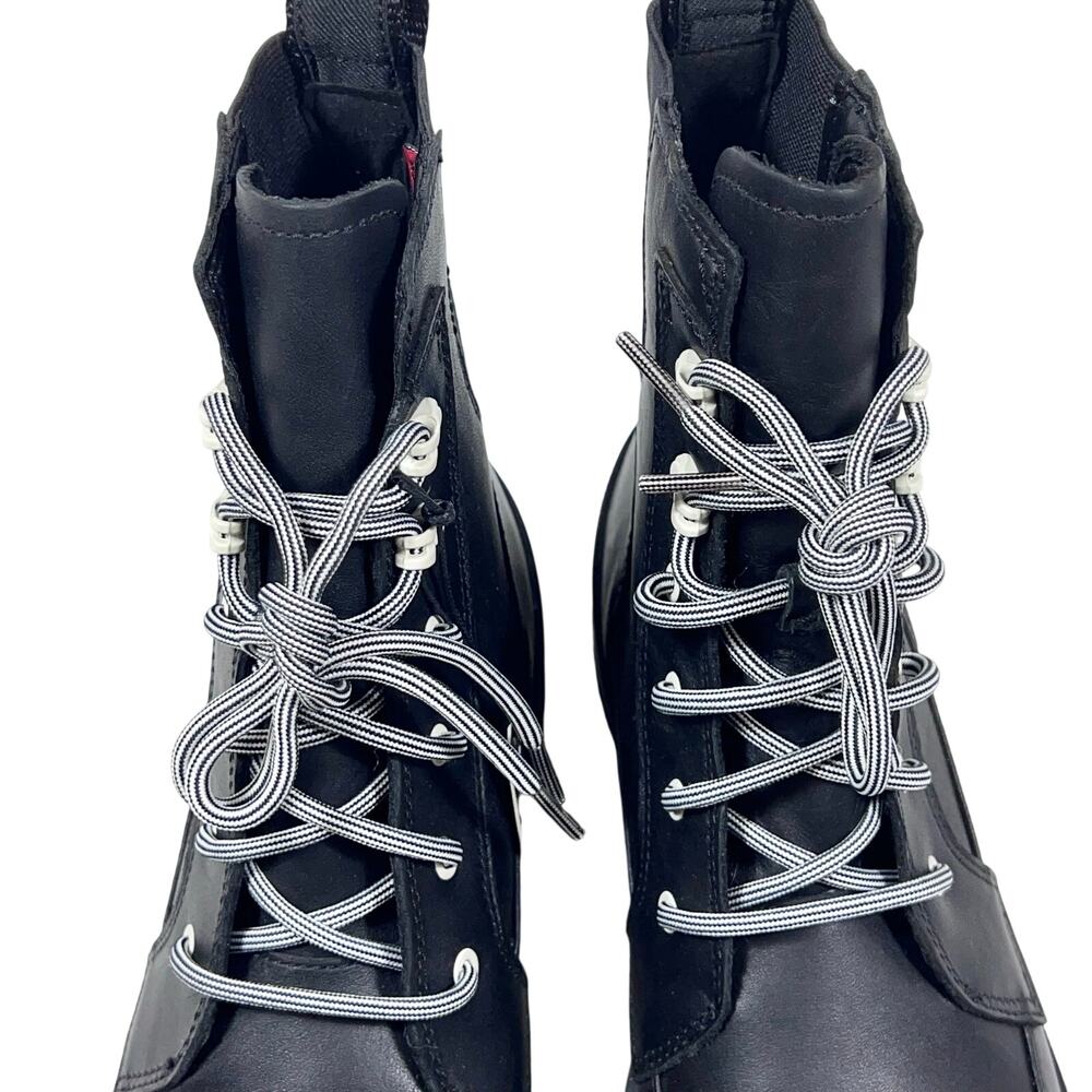 Sorel Brex Boot Lace Waterproof Boots Womens 8.5 Black White New - Picture 12 of 14